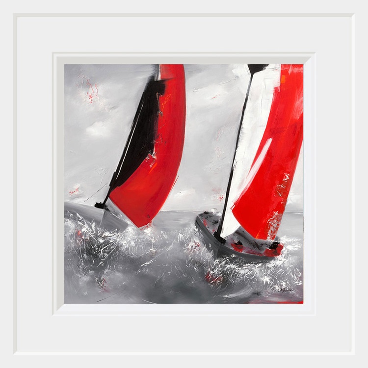 Deux voiles rouges